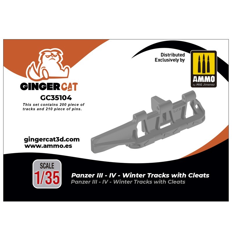 Ginger Cat 35104 1/35 Panzer III - IV - Winter Tracks Reçine Palet Seti