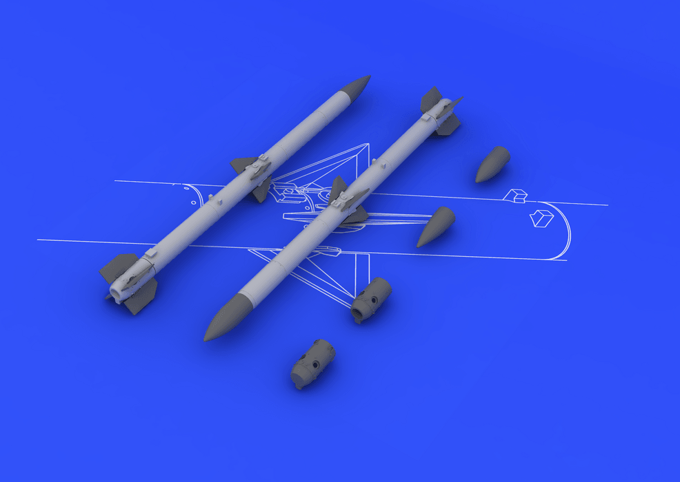 EDUARD 648087 1/48 AIM-120C AMRAAM (2pcs) HAVADAN HAVAYA FÜZE