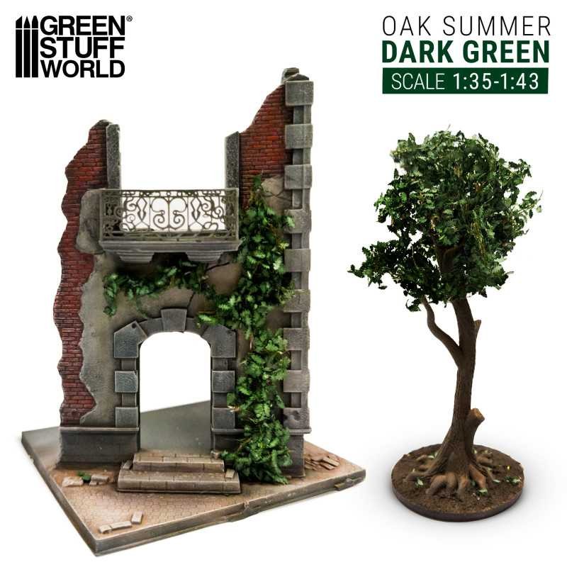 GREEN STUFF WORLD 4630 Ivy Foliage - Dark Green Oak - Large KOYU YEŞİL BÜYÜK MEŞE YAPRAKLI SARMAŞIK