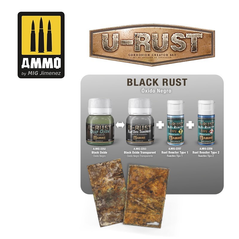 AMMO MIG 2253 U-RUST BLACK OXIDE TRANSPARENT PAS TOZU