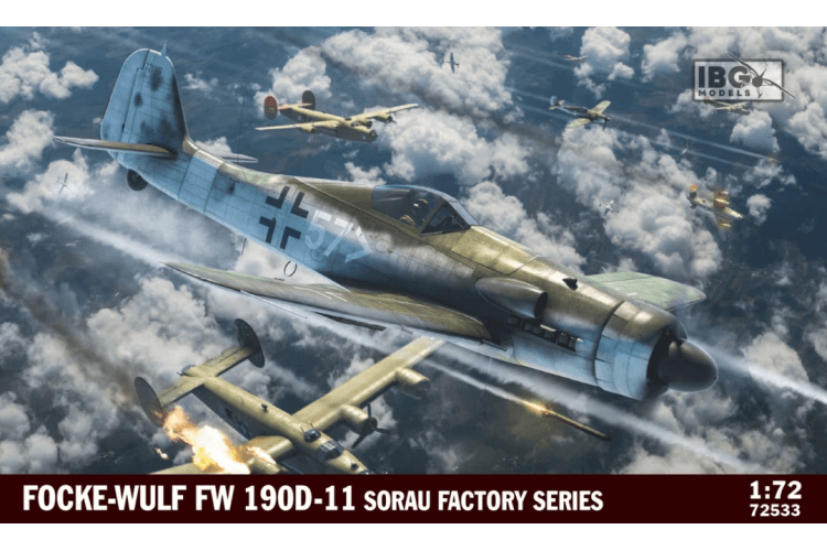 IBG MODELS 72533 1/72 FW-190 D-11 SORAU FACTORY SERIES İKİNCİ DÜNYA SAVAŞI ALMAN  LUFTWAFFE SAVAŞ UÇAĞI MAKETİ