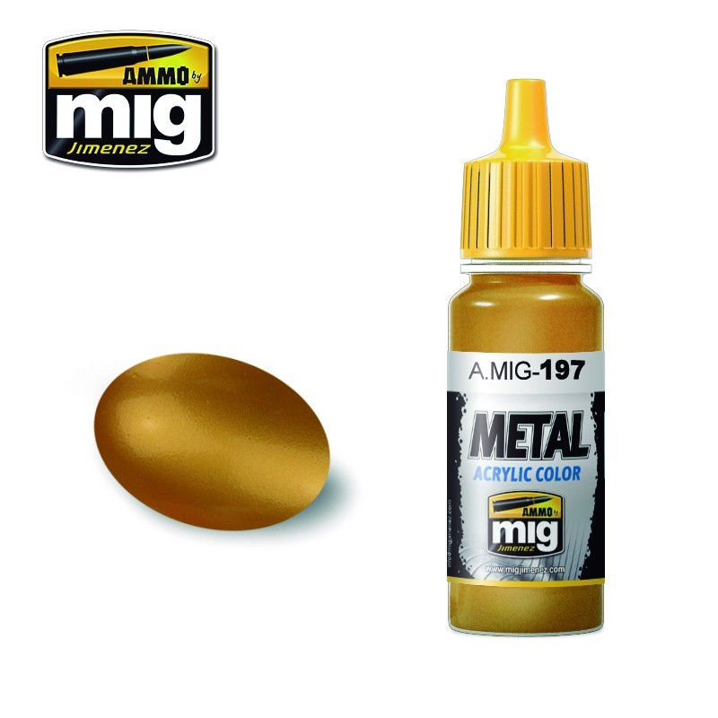 AMMO MIG 0197 Brass Metalik Maket Boyası