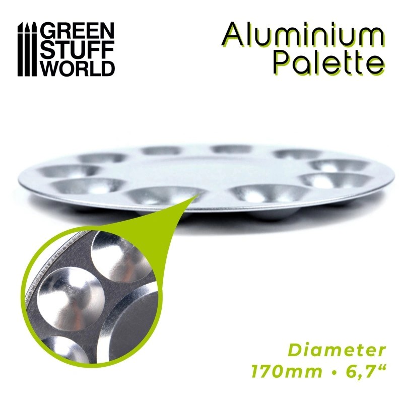 GREEN STUFF WORLD 1694 Round Mixing Palette 10 Wells - 10 HAZNELİ METAL BOYA PALETİ