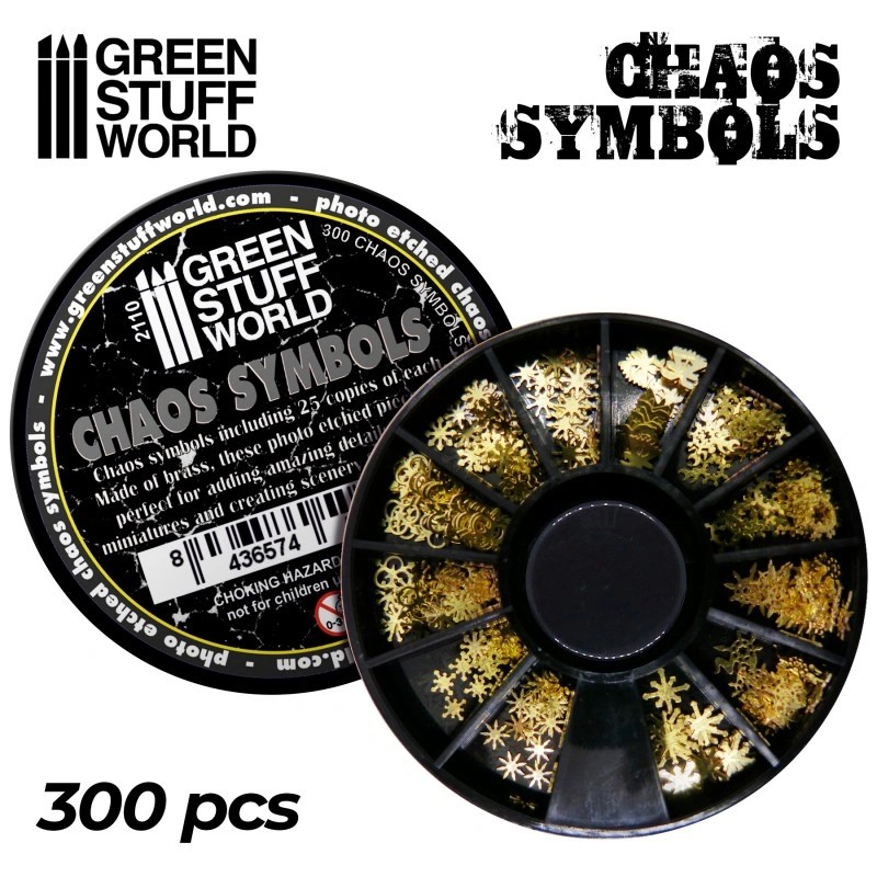 GREEN STUFF WORLD 2110 Chaos Runes and Symbols ASİT İNDİRME SETİ