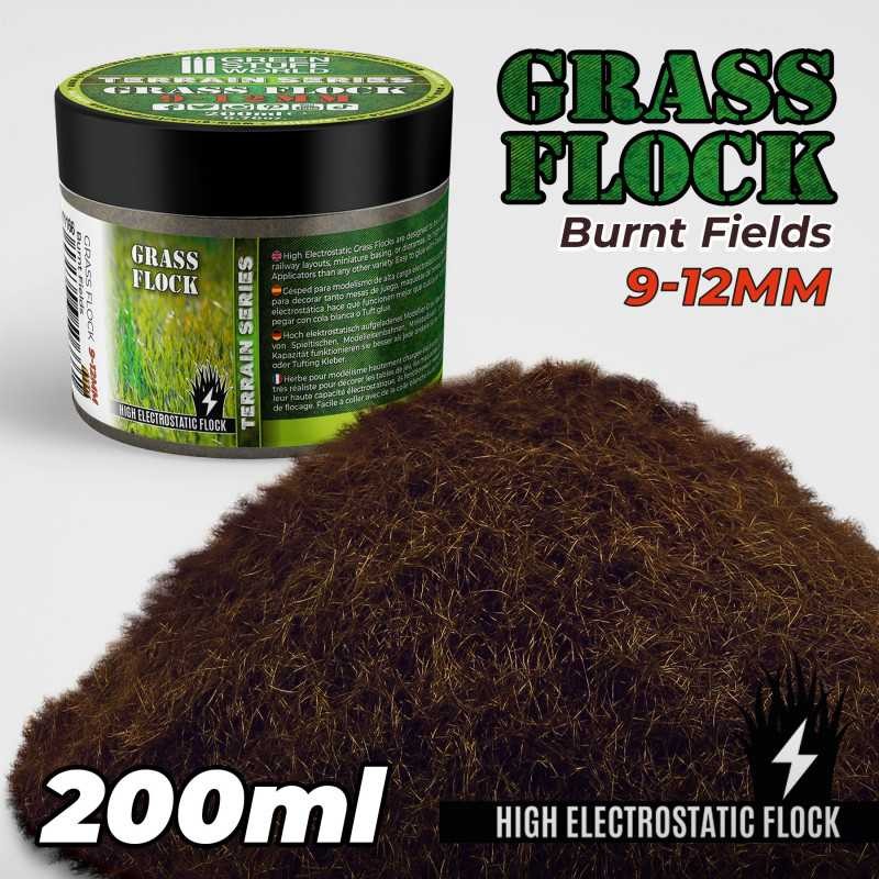 GREEN STUFF WORLD 11166 Static Grass Flock 9-12mm - BURNT FIELDS - 200 ml 