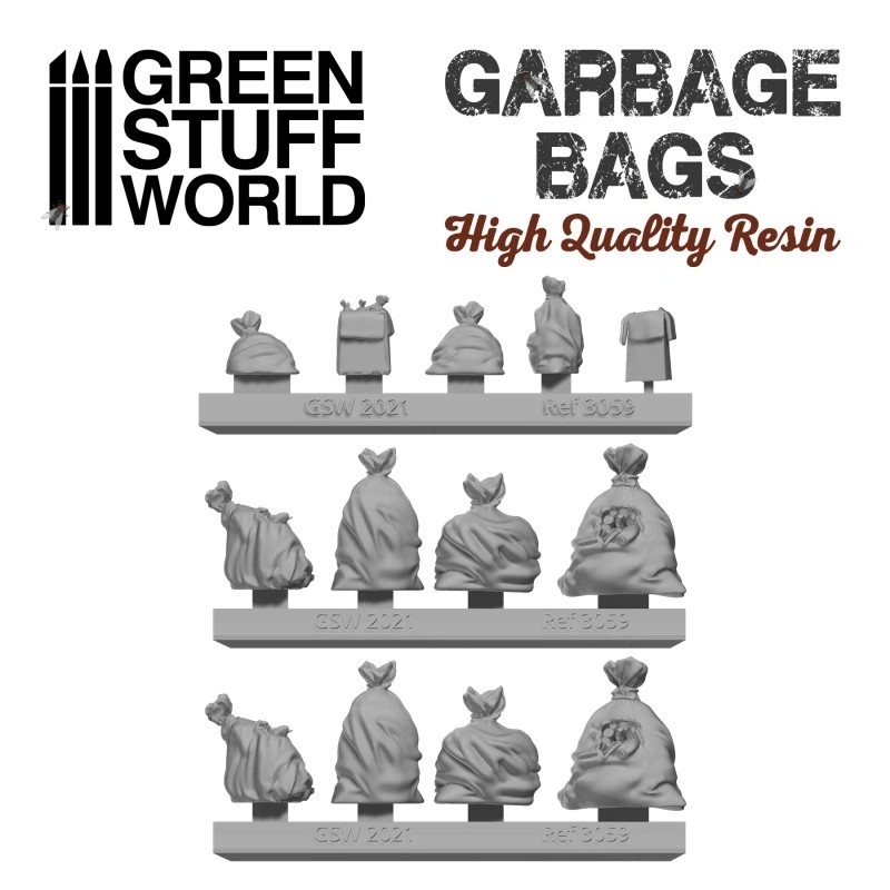 GREEN STUFF WORLD 3059 Resin Garbage bags - REÇİNE ÇÖP TORBALARI