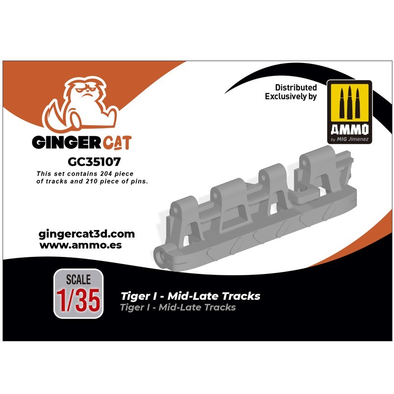Ginger Cat 35107 1/35 Tiger I - Mid-Late Tracks Reçine Palet Seti