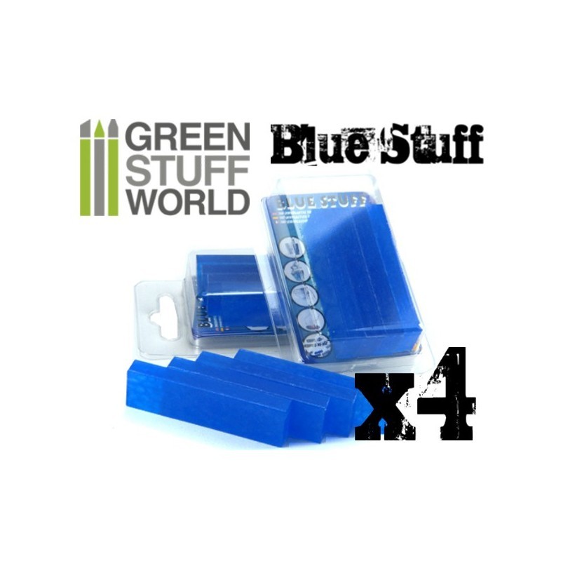 GREEN STUFF WORLD 9015 Blue Stuff Mold 4 Bars TEKRARLANABİLİR KALIP