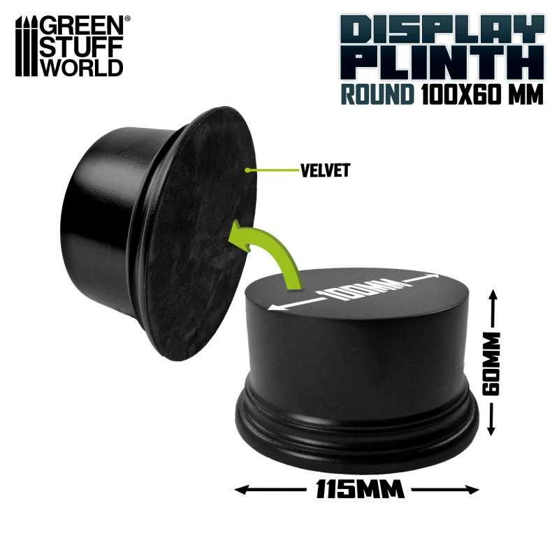 GREEN STUFF WORLD 2703 Round Block Plinth 10cm Black - Siyah Büst Altlığı