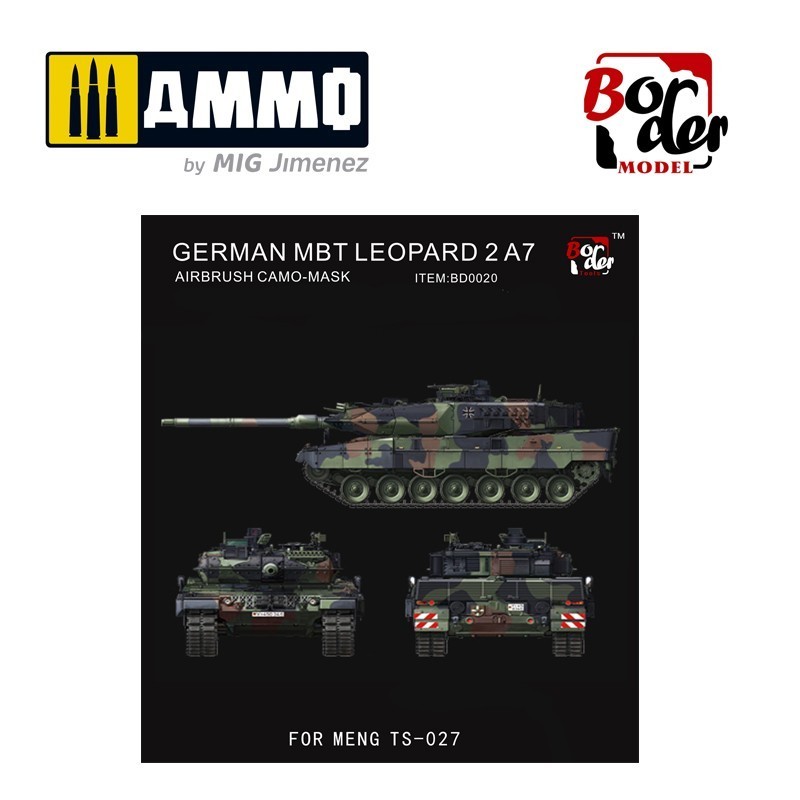 BORDER MODEL 0020  1/35 LEOPARD 2 A7 CAMO KOLAY MASKELEME SETİ