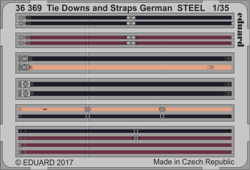 EDUARD 36369 1/35 Tie Downs & Straps GERMAN STEEL DETAYLANDIRMA SETİ