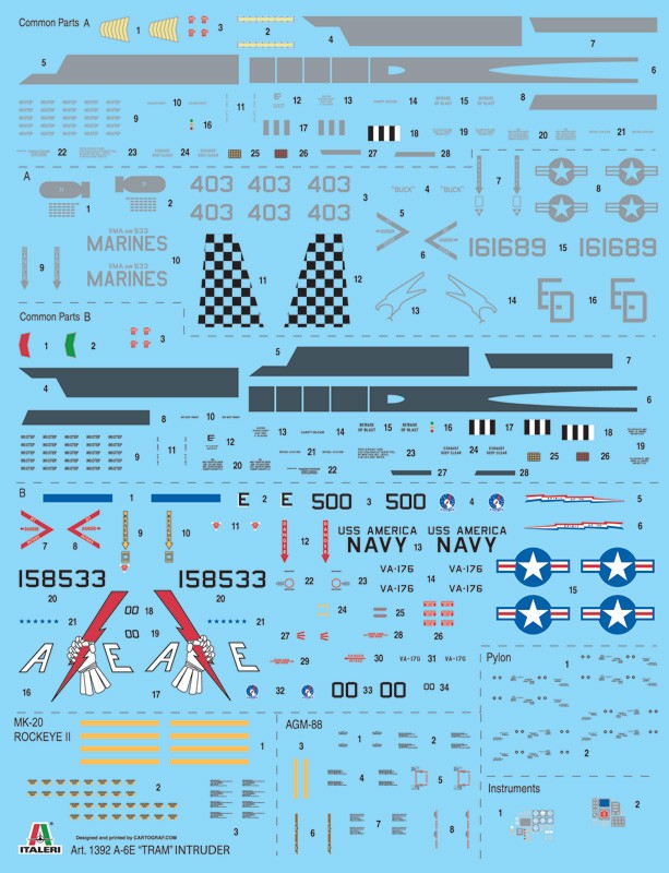 ITALERI 1392 1/72 A-6E TRAM INTRUDER - GULF WAR SAVAŞ UÇAĞI MAKETİ