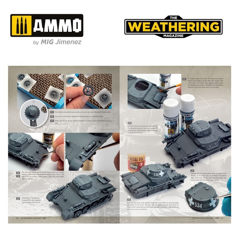 AMMO MIG 4534 THE WEATHERING MAGAZINE #35 – Grey ENGLISH