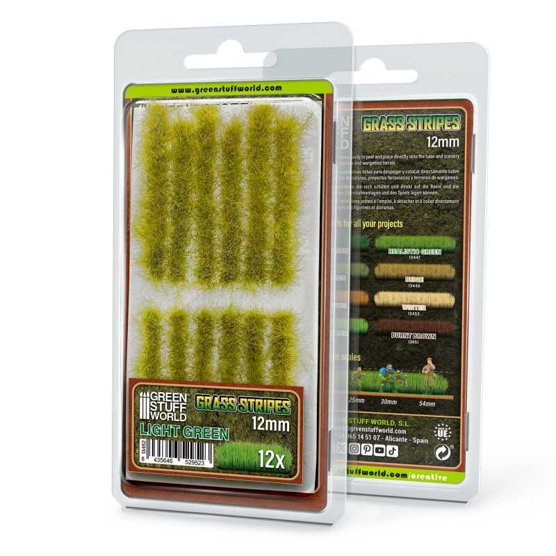 GREEN STUFF WORLD 13452 Grass Strips 12 mm - Light Green