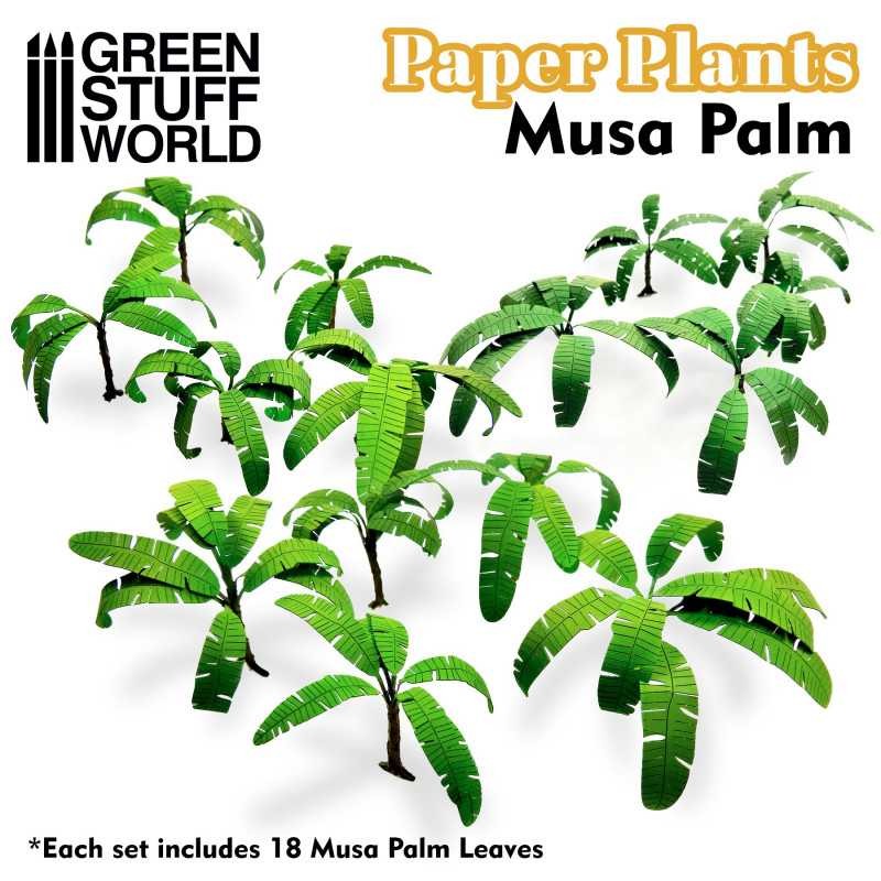 GREEN STUFF WORLD 10374 Paper Plants Musa Trees - KAĞIT BİTKİLER MUZ AĞACI