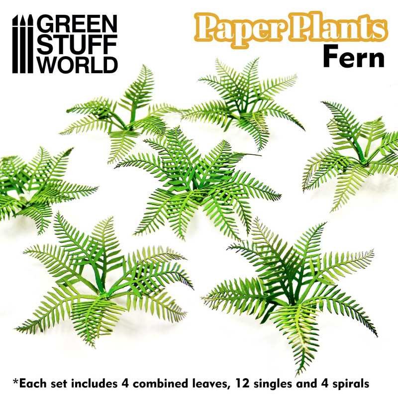 GREEN STUFF WORLD 10363 Paper Plants Fern - KAĞIT BİTKİLER EĞRELTİ