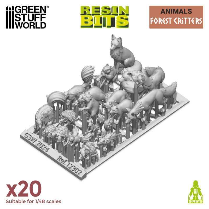 GREEN STUFF WORLD 12302 3D printed set - Forest Animals ORMAN HAYVANLARI