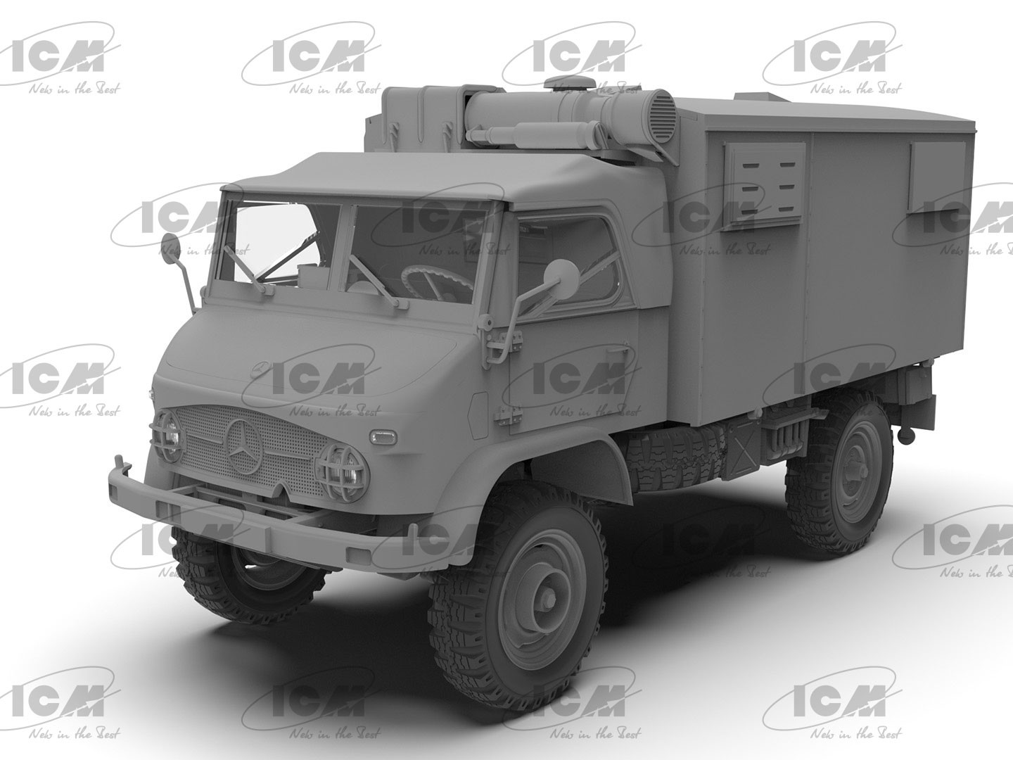 ICM 35136 1/35 Unimog 404 S “Koffer” German military truck (100% new molds) ASKERİ KAMYON MAKETİ