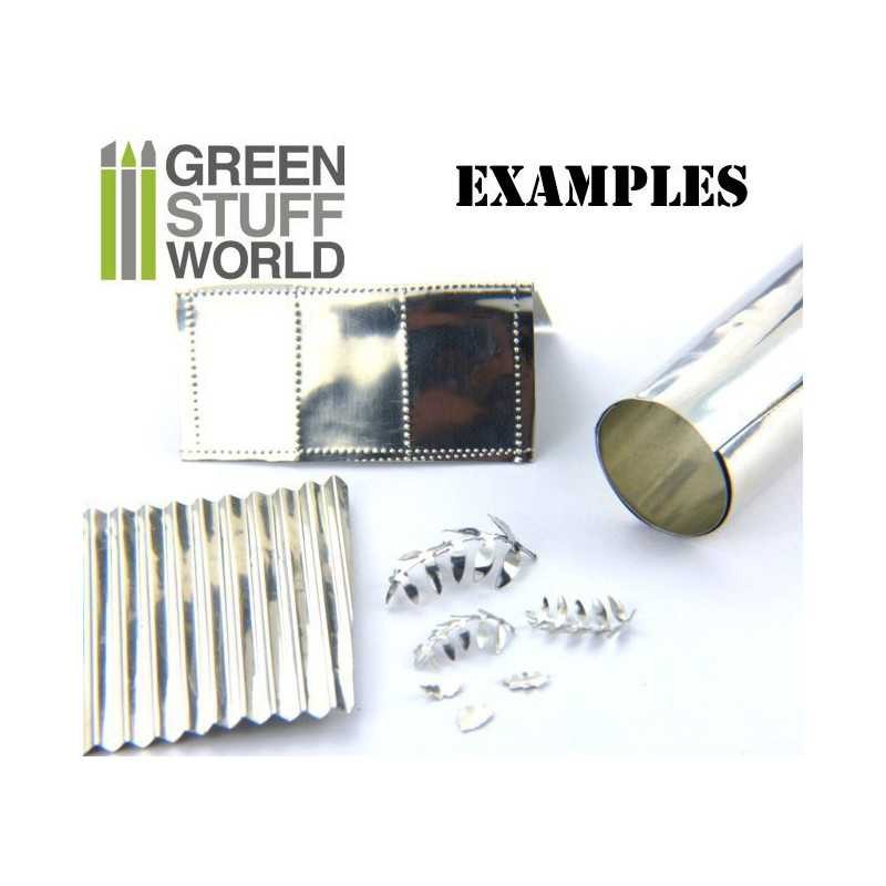 GREEN STUFF WORLD 9246 Flexible Metal Foil - TIN / PEWTER