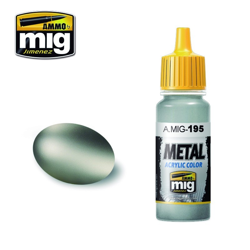 AMMO MIG 0195 Silver Metalik Maket Boyası