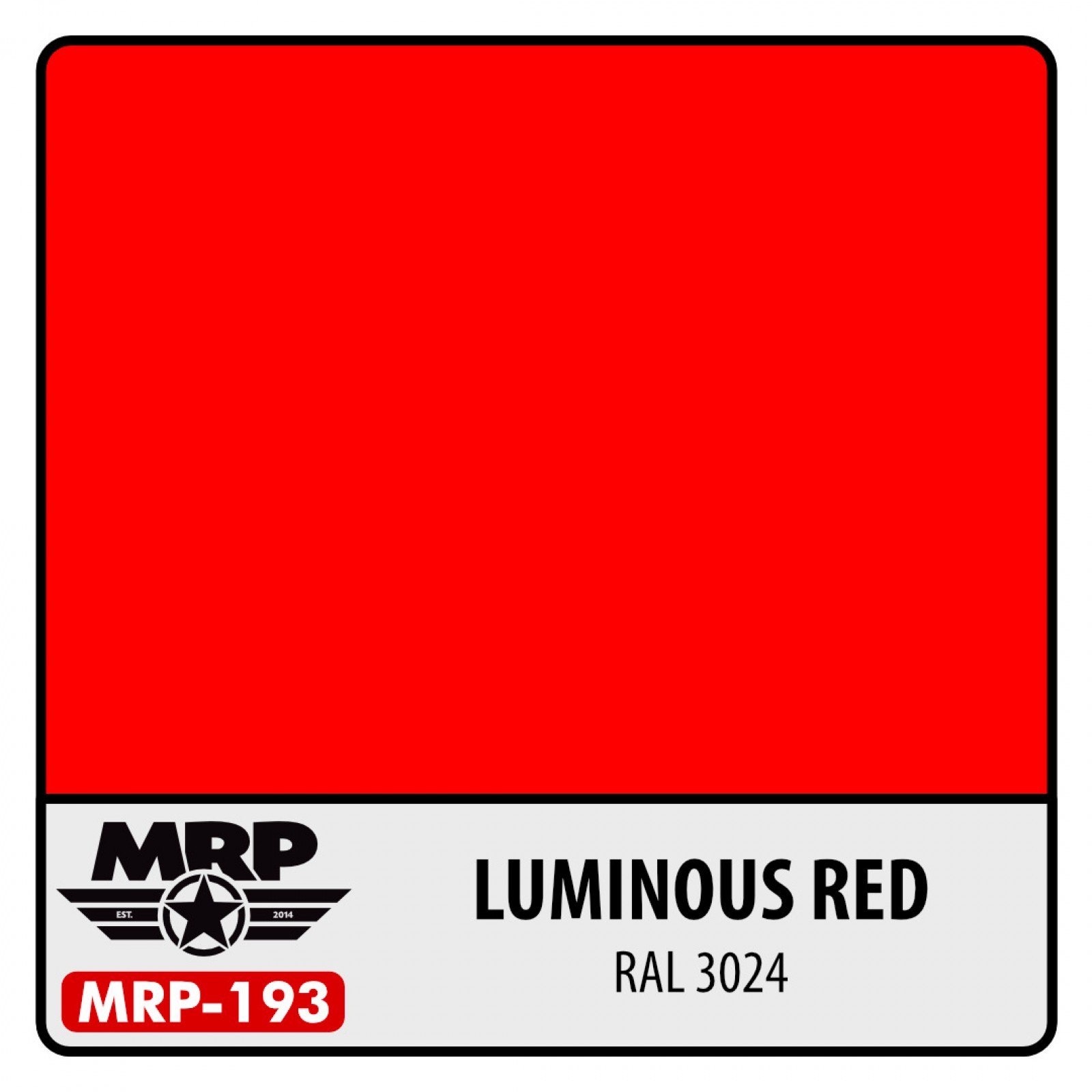 MR PAINT 193 LUMINOUS RED (RAL 3024) 30ml LAKER MAKET BOYASI