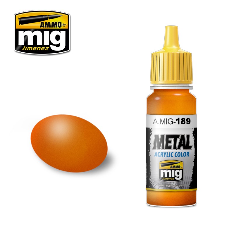 AMMO MIG 0189 Metallic Orange Metalik Maket Boyası