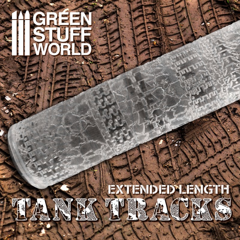GREEN STUFF WORLD 2304 Rolling Pin TANK TRACKS - Tank İzleri Zemin Rulosu