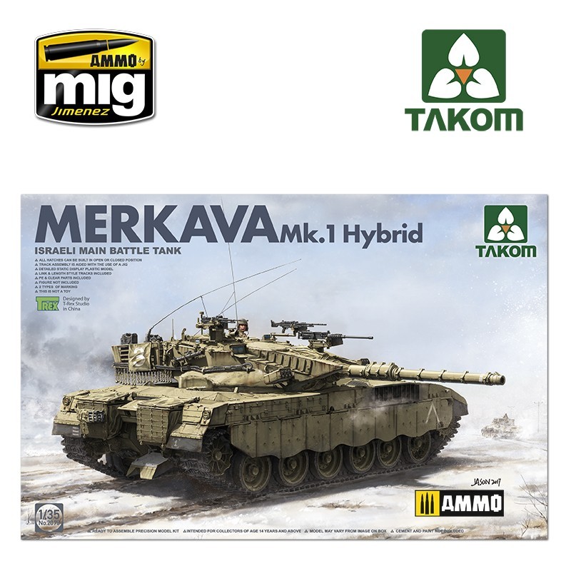 TAKOM 2079 1/35 Israeli Main Battle Tank Merkava 1 Hybrid TANK MAKETİ