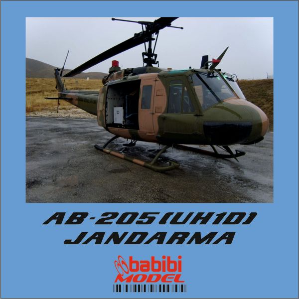 BABİBİ MODEL DBT - 01230 1/48 B-205 (UH-1D) Jandarma DEKAL SETİ