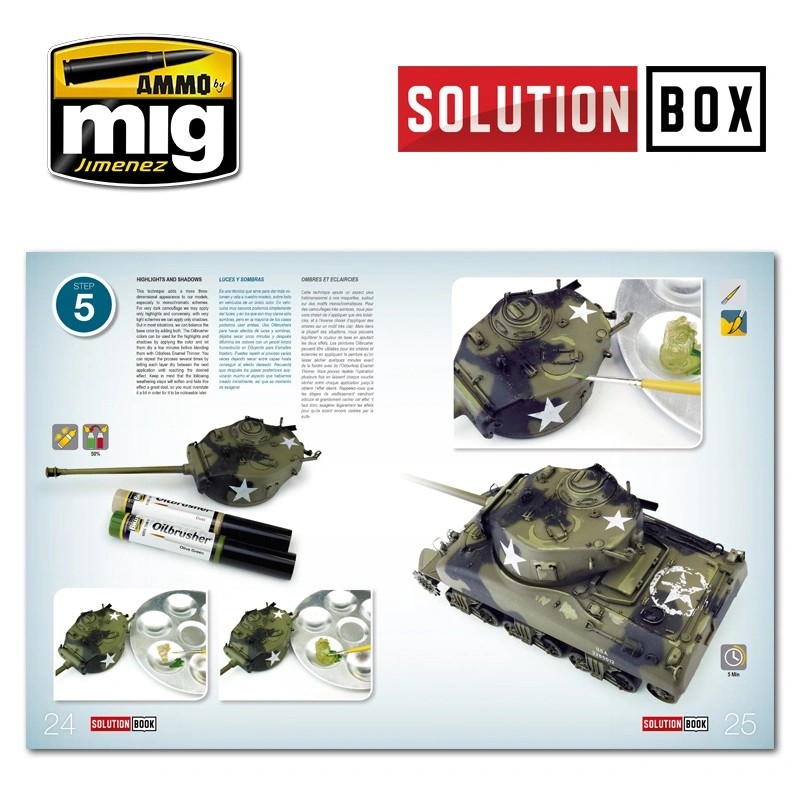 AMMO MIG 6500 HOW TO PAINT WWII AMERICAN ETO SOLUTION BOOK (Multilingual) İKİNCİ DÜNYA SAVAŞI AMERİKAN ARAÇLARI BOYAMA TEKNİKLERİ KİTABI