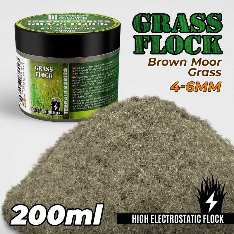 GREEN STUFF WORLD 11151 Static Grass Flock 4-6mm - Brown Moor Grass - 200 ml