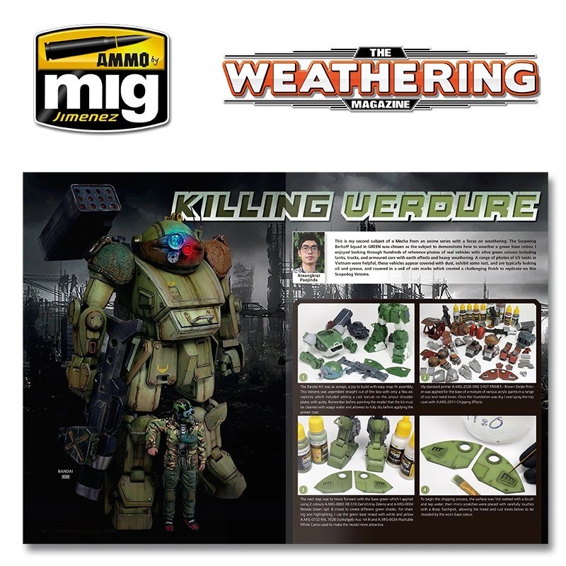 AMMO MIG 4528 THE WEATHERING MAGAZINE #29 - GREEN (English) YEŞİL RENK BOYAMA TEKNİKLERİ DERGİSİ