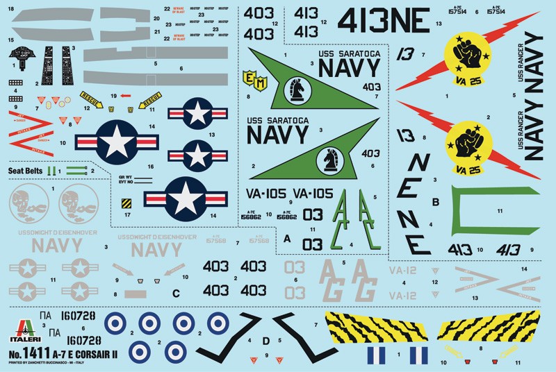 ITALERI 1411 1/72 A-7E CORSAIR II SAVAŞ UÇAĞI MAKETİ
