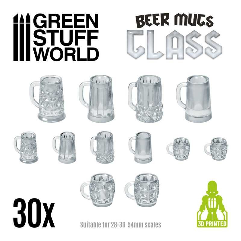 GREEN STUFF WORLD 11219 Beer Mugs Glass - CAM BİRA BARDAKLARI 30 ADET