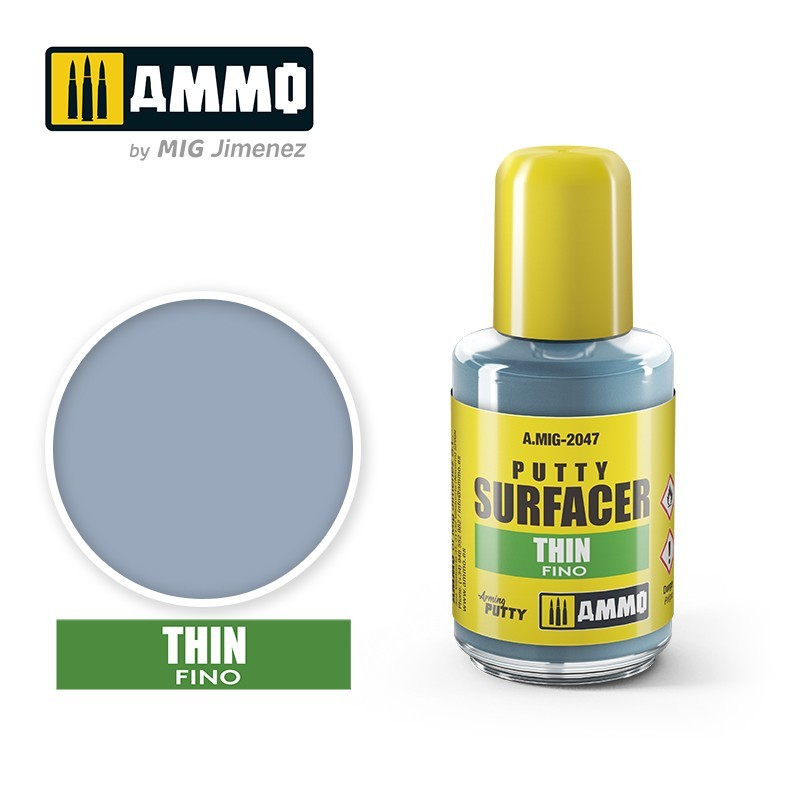 AMMO MIG 2047 Putty Surfacer Thin (30mL) - İnce Sıvı Macun (30mL)