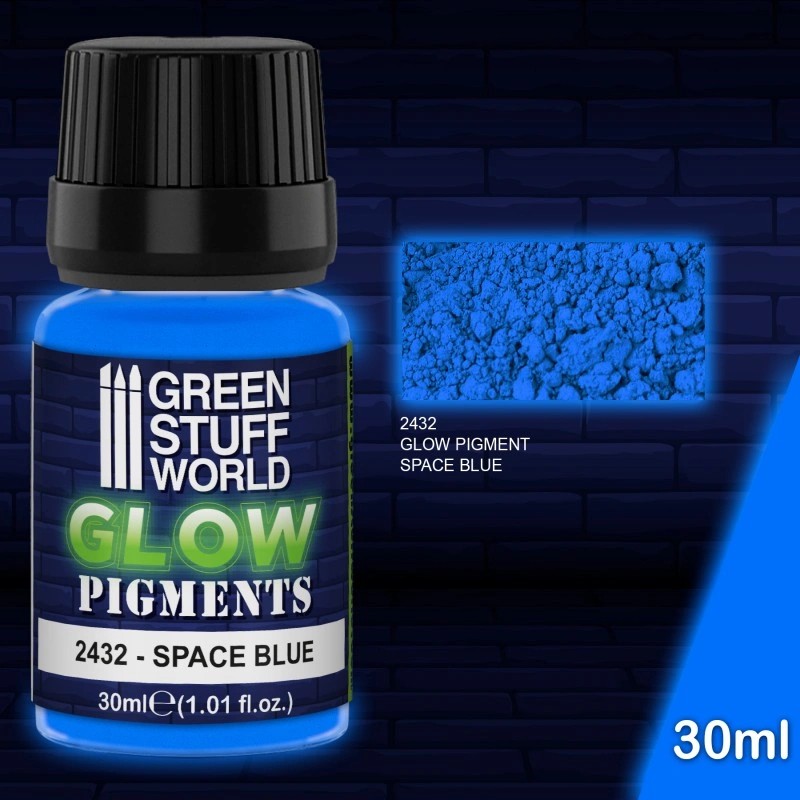 GREEN STUFF WORLD 2432 Glow in the Dark - SPACE BLUE KARANLIKTA PARLAYAN PİGMENT