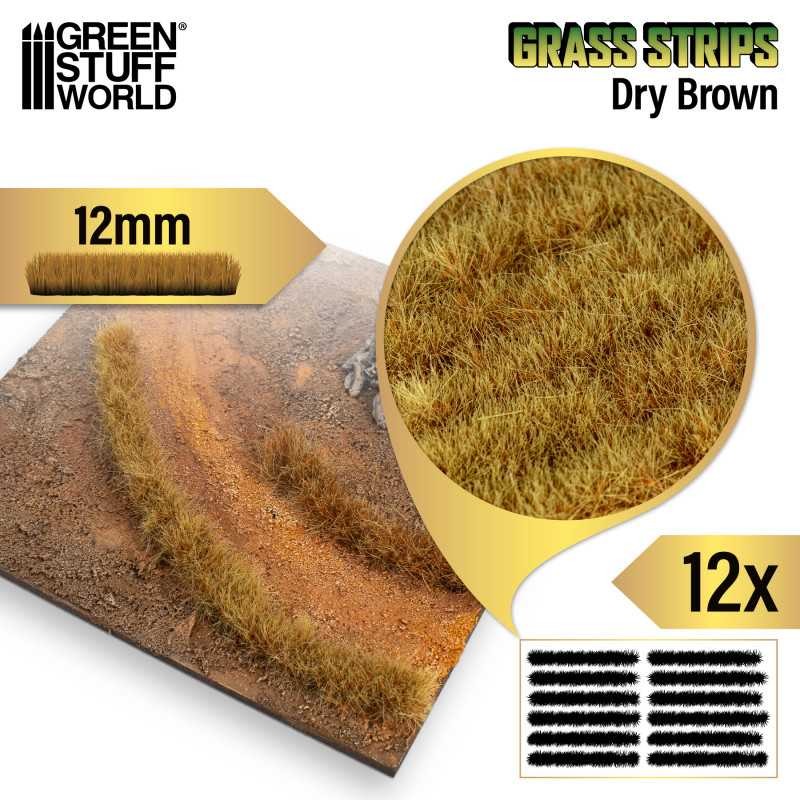 GREEN STUFF WORLD 13450 Grass Strips 12 mm - Dry Brown