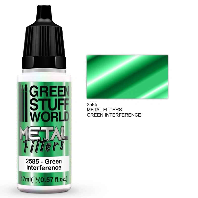 GREEN STUFF WORLD 2585 Metal Filters - Green Interference METALİK EFEKT FİLTRESİ- YEŞİL