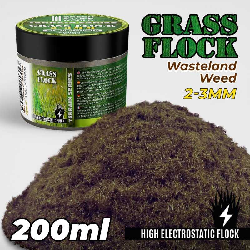 GREEN STUFF WORLD 11143 Static Grass Flock 2-3mm - WASTELAND WEED - 200 ml