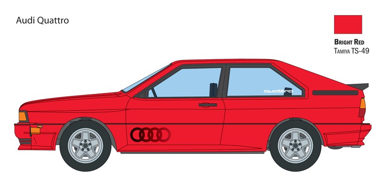 ITALERI 3671 1/24 Audi Quattro SİVİL ARABA MAKETİ