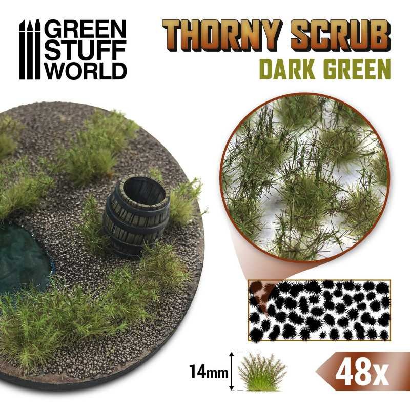 GREEN STUFF WORLD 11500 Thorny Scrubs - DARK GREEN - KOYU YEŞİL