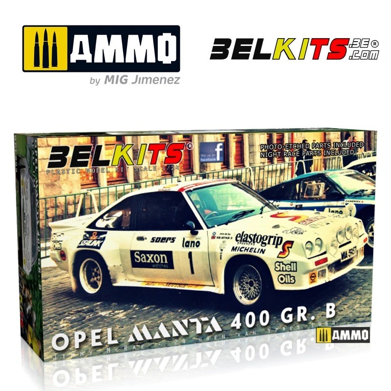 BELKITS 009 1/24 OPEL MANTA 400 IEPER 1984 YARIŞ ARABASI MAKETİ