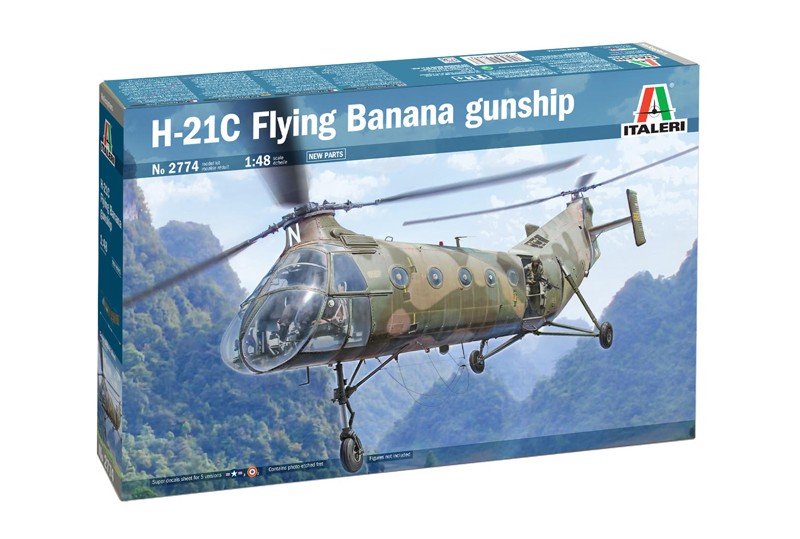 ITALERI 2774 1/48 H-21C Flying Banana GunShip NAKLİYE HELİKOPTERİ MAKETİ