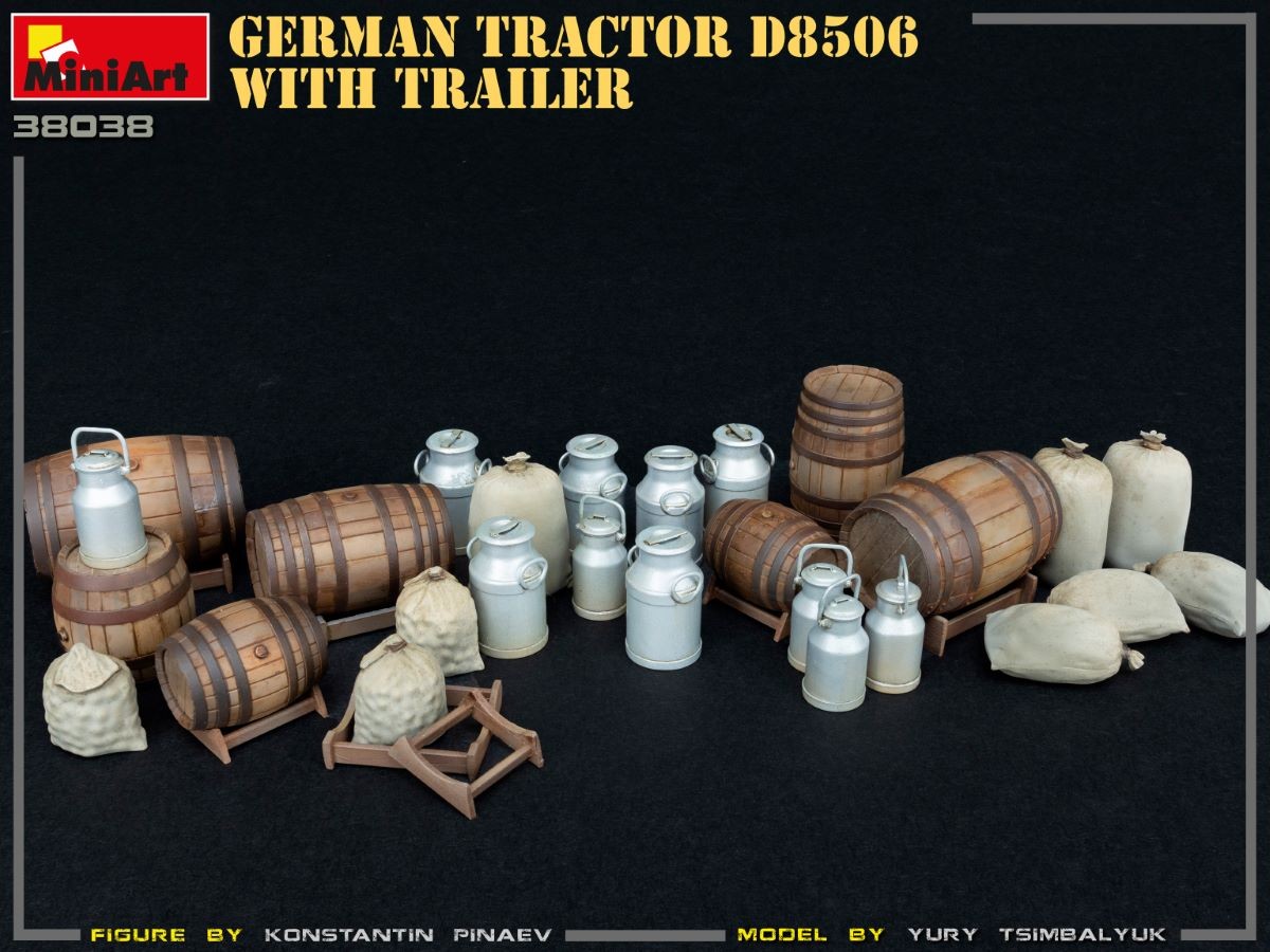 MINIART 38038 1/35 GERMAN TRACTOR D8506 WITH TRAILER