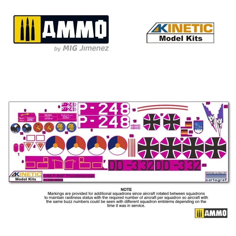 KINETIC MODEL 48068 1/48 F-84F Thunderstreak Savaş Uçağı Maketi