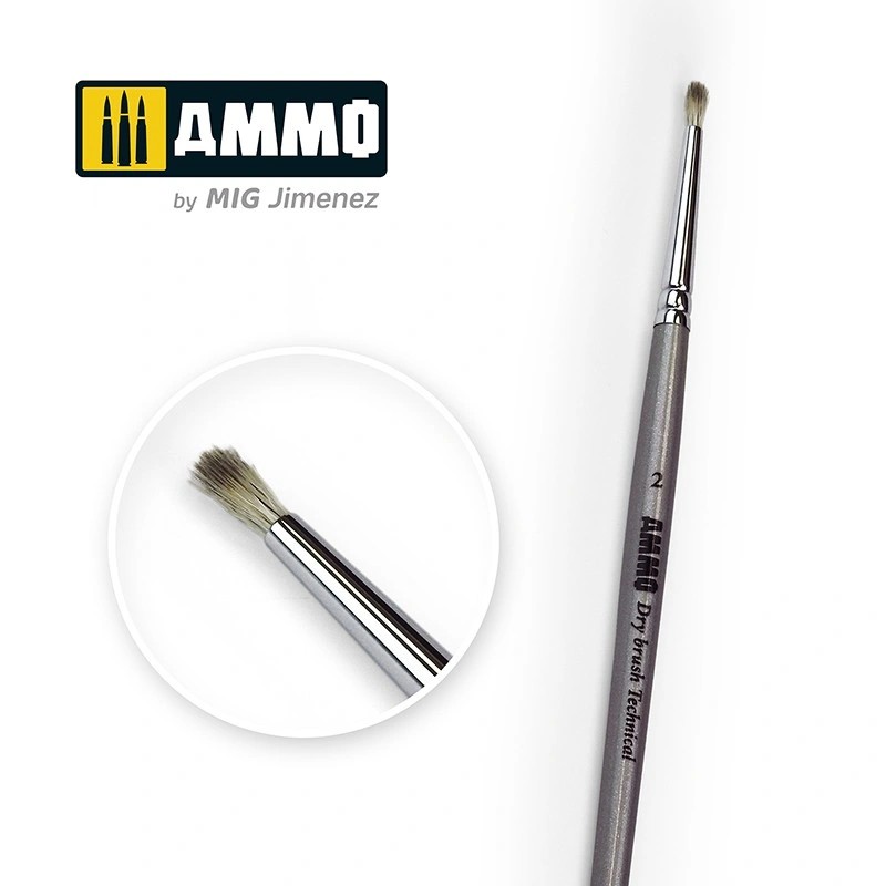 AMMO MIG 8700 Drybrush Technical Brush NO 2 KURU FIRÇALAMA FIRÇASI