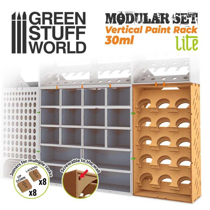 GREEN STUFF WORLD 11524 Vertical Paint Organiser 30ml LITE - DİKEY 15'li BOYA STANDI 30 ML