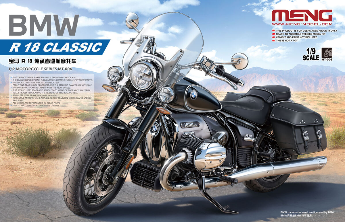 MENG MT-006 1/9 BMW R18 CLASSIC MOTORSİKLET MAKETİ