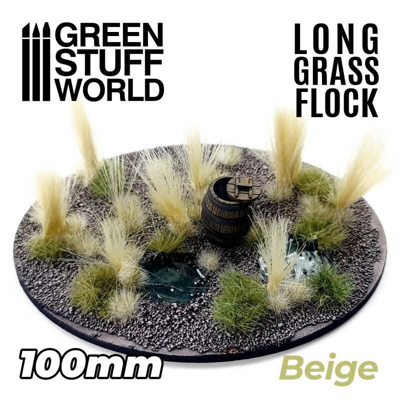 GREEN STUFF WORLD 3349 Long Grass Flock 100mm - Beige 10 CM UZUN ÇALI - BEJ
