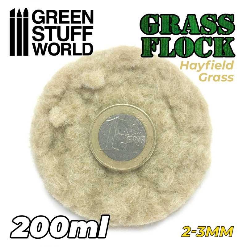 GREEN STUFF WORLD 11139 Static Grass Flock 2-3mm - HAYFIELD GRASS - 200 ml